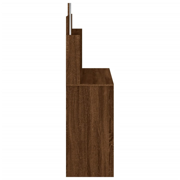 Schminktisch Dulfu aus brauner Eiche 96x39x142cm