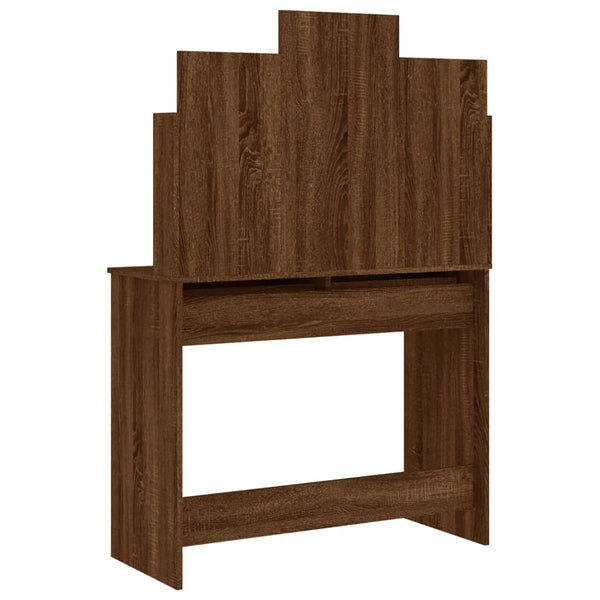 Schminktisch Dulfu aus brauner Eiche 96x39x142cm