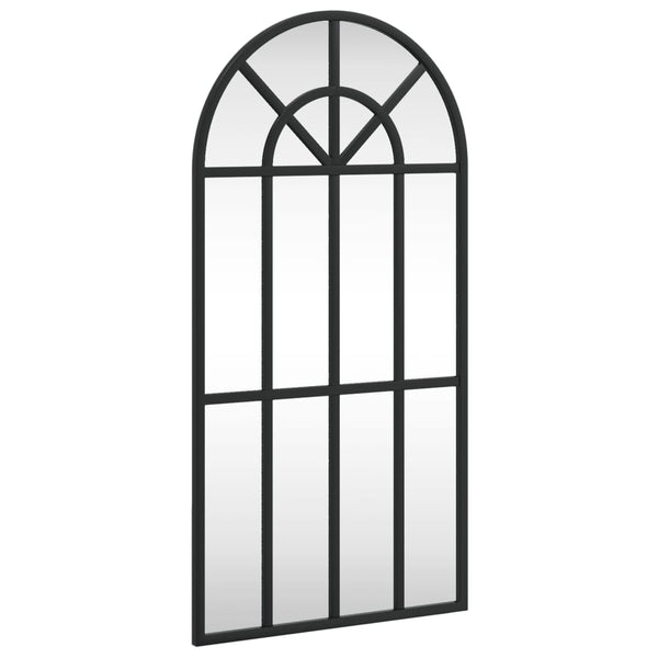 Schwarzer Wandspiegel Roneo 30x60cm (Bogendesign Eisen)