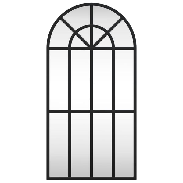 Schwarzer Wandspiegel Roneo 30x60cm (Bogendesign Eisen)