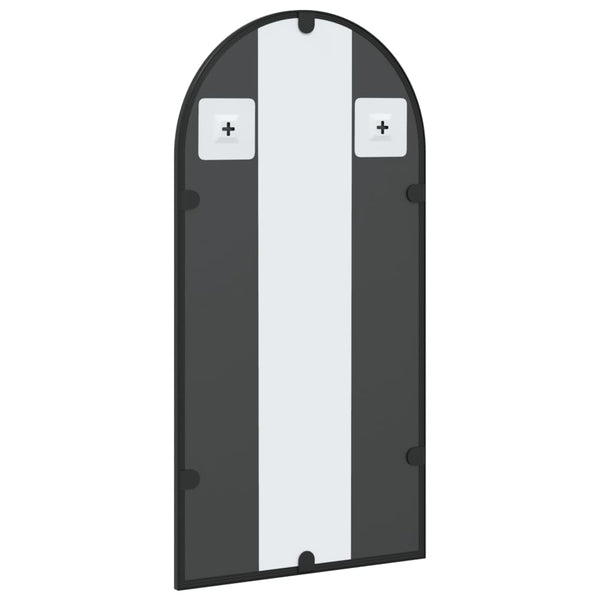 Schwarzer Wandspiegel Roneo 30x60cm (Bogendesign Eisen)
