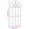 Schwarzer Wandspiegel Roneo 30x60cm (Bogendesign Eisen)