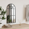 Schwarzer Wandspiegel Roneo 30x60cm (Bogendesign Eisen)