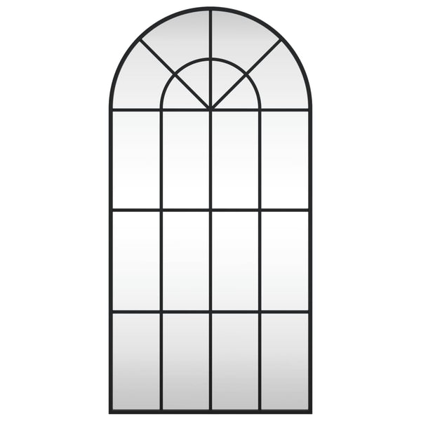 Schwarzer Wandspiegel Roneo 50x100cm (Bogen Eisen)