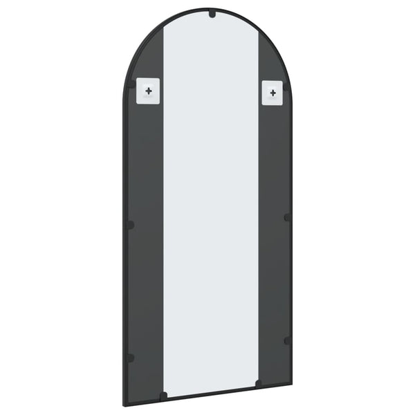 Schwarzer Wandspiegel Roneo 50x100cm (Bogen Eisen)