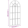 Schwarzer Wandspiegel Roneo 50x100cm (Bogen Eisen)