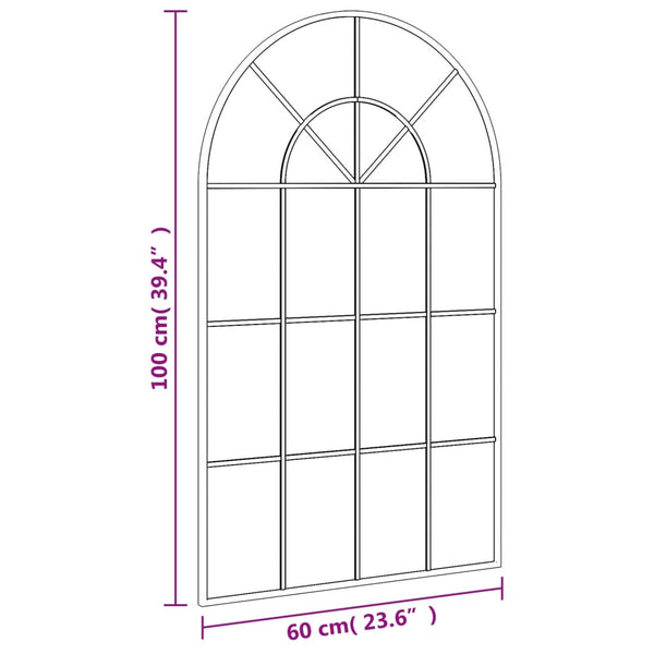 Schwarzer Wandspiegel Roneo 60x100cm (Bogeneisen)