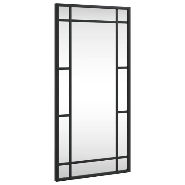Schwarzer Wandspiegel Soriana 30x60cm (rechteckiges Eisen)