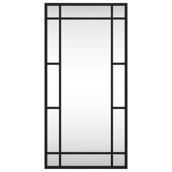 Schwarzer Wandspiegel Soriana 30x60cm (rechteckiges Eisen)