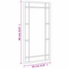 Schwarzer Wandspiegel Soriana 30x60cm (rechteckiges Eisen)
