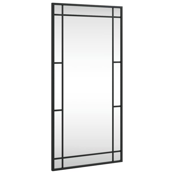 Schwarzer Wandspiegel Soriana 40x80cm (Eisen, rechteckig)