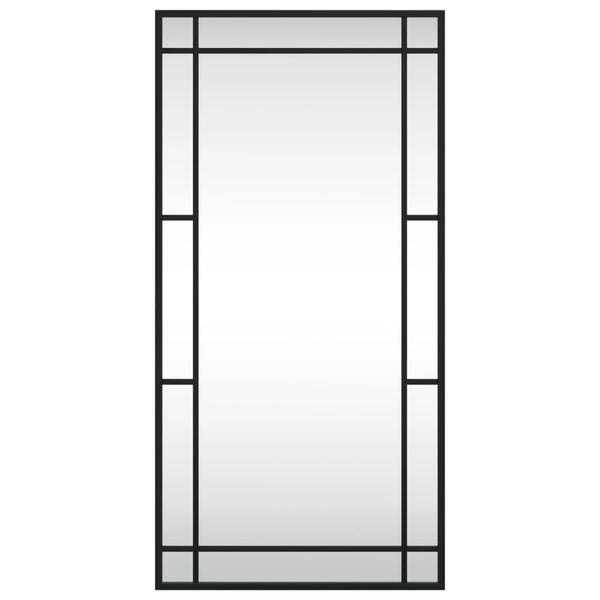 Schwarzer Wandspiegel Soriana 40x80cm (Eisen, rechteckig)
