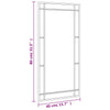 Schwarzer Wandspiegel Soriana 40x80cm (Eisen, rechteckig)