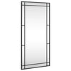 Schwarzer Wandspiegel Soriana 50x100cm (Rechteck Eisen)