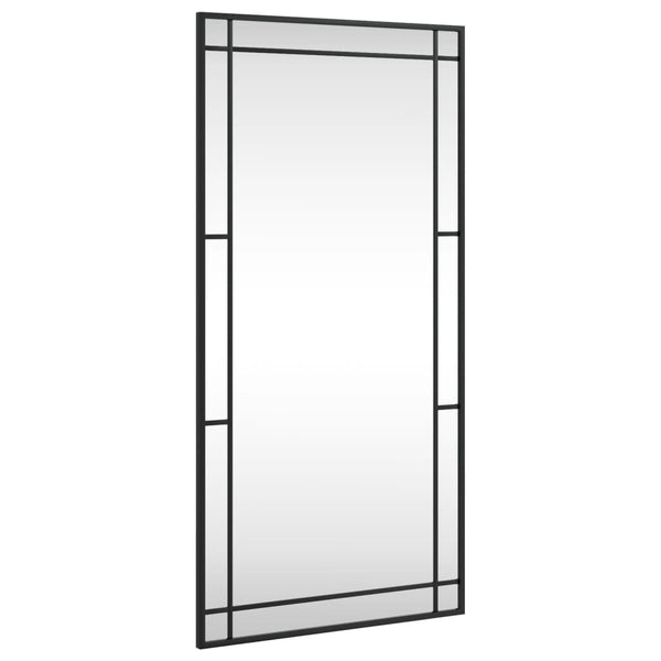 Schwarzer Wandspiegel Soriana 50x100cm (Rechteck Eisen)