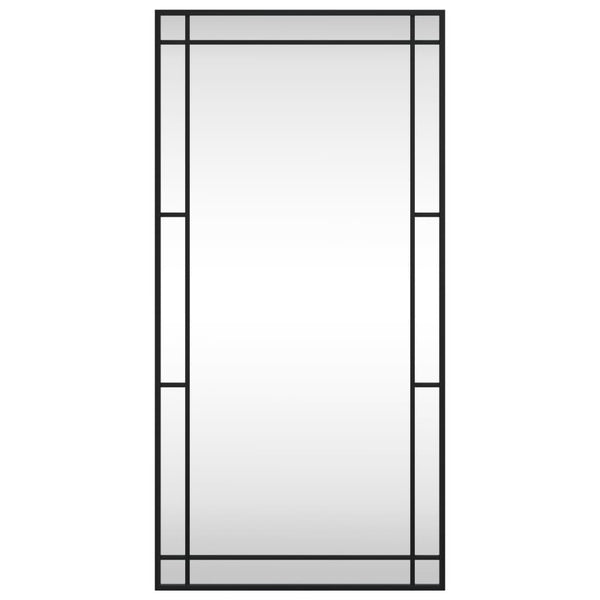 Schwarzer Wandspiegel Soriana 50x100cm (Rechteck Eisen)