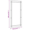 Schwarzer Wandspiegel Soriana 50x100cm (Rechteck Eisen)