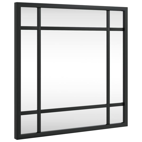 Schwarzer Wandspiegel Soriana 30x30cm (Quadrat Metall)