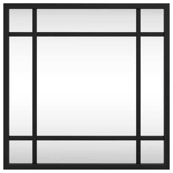 Schwarzer Wandspiegel Soriana 30x30cm (Quadrat Metall)
