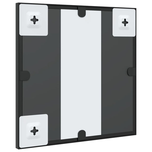 Schwarzer Wandspiegel Soriana 30x30cm (Quadrat Metall)