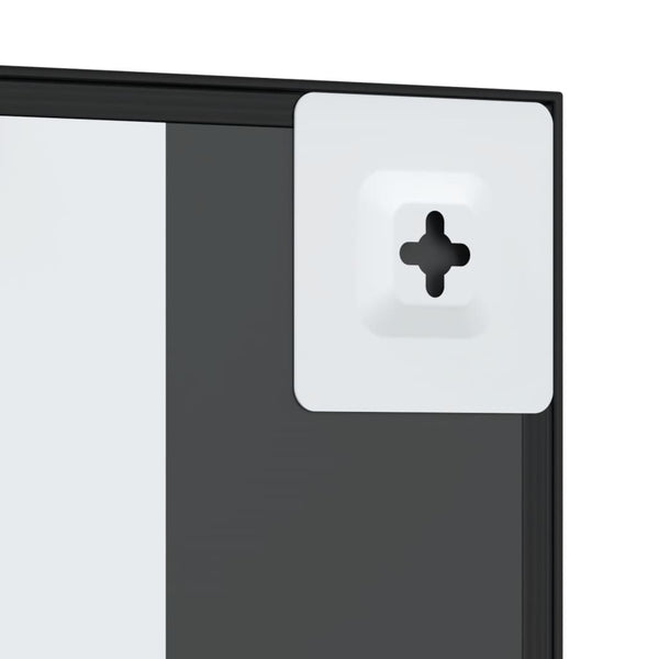 Schwarzer Wandspiegel Soriana 30x30cm (Quadrat Metall)
