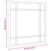 Schwarzer Wandspiegel Soriana 30x30cm (Quadrat Metall)
