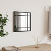 Schwarzer Wandspiegel Soriana 30x30cm (Quadrat Metall)