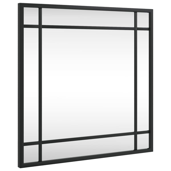 Schwarzer Wandspiegel Soriana 40x40cm (Quadrat Eisen)