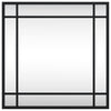 Schwarzer Wandspiegel Soriana 40x40cm (Quadrat Eisen)