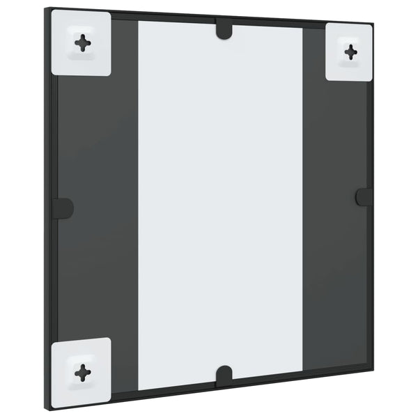Schwarzer Wandspiegel Soriana 40x40cm (Quadrat Eisen)