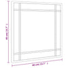 Schwarzer Wandspiegel Soriana 40x40cm (Quadrat Eisen)