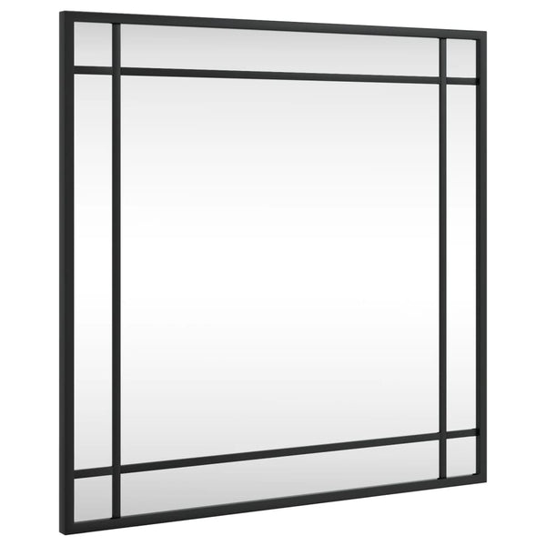 Schwarzer Wandspiegel Soriana 50x50cm (quadratisch Eisen)