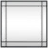 Schwarzer Wandspiegel Soriana 50x50cm (quadratisch Eisen)
