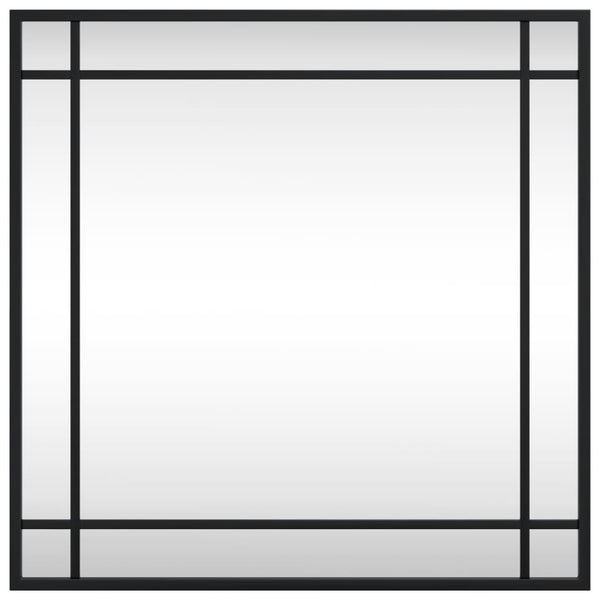 Schwarzer Wandspiegel Soriana 50x50cm (quadratisch Eisen)