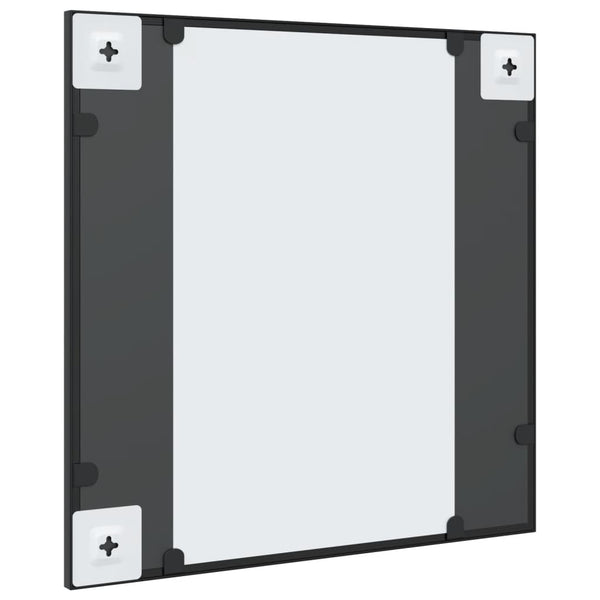 Schwarzer Wandspiegel Soriana 50x50cm (quadratisch Eisen)
