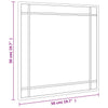 Schwarzer Wandspiegel Soriana 50x50cm (quadratisch Eisen)