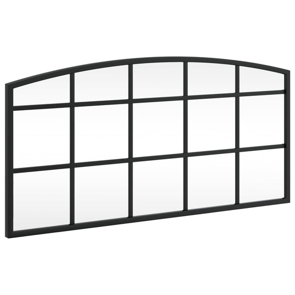 Schwarzer Wandspiegel Fidelia 60x30cm (Eisenbogen)