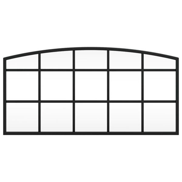 Schwarzer Wandspiegel Fidelia 60x30cm (Eisenbogen)