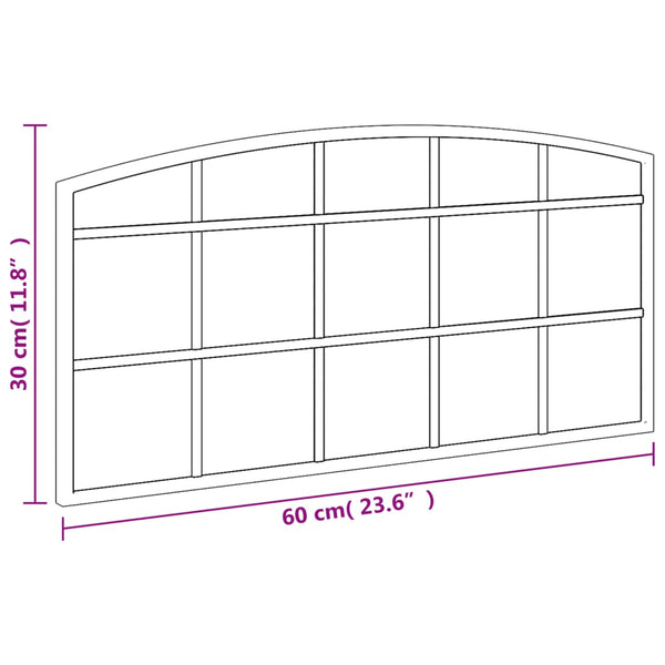 Schwarzer Wandspiegel Fidelia 60x30cm (Eisenbogen)
