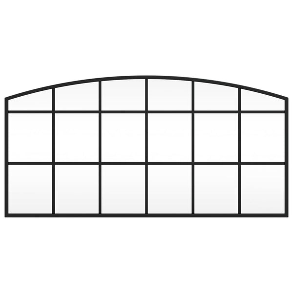Schwarzer Wandspiegel Fidelia 80x40cm (Bogen Eisen)