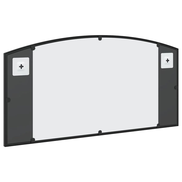 Schwarzer Wandspiegel Fidelia 80x40cm (Bogen Eisen)