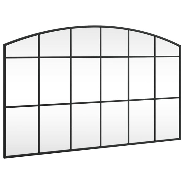 Schwarzer Wandspiegel Fidelia 100x60cm (Bogendesign Eisen)