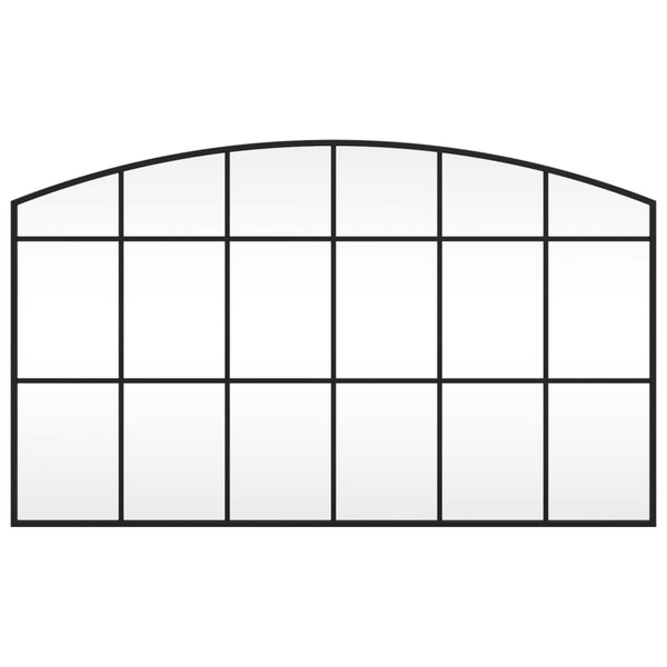 Schwarzer Wandspiegel Fidelia 100x60cm (Bogendesign Eisen)