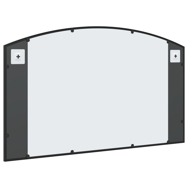 Schwarzer Wandspiegel Fidelia 100x60cm (Bogendesign Eisen)