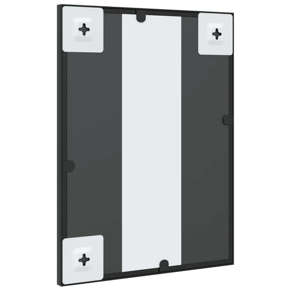 Schwarzer Wandspiegel Puggioli 30x40cm (Rechteck Eisen)