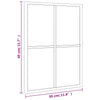 Schwarzer Wandspiegel Puggioli 30x40cm (Rechteck Eisen)