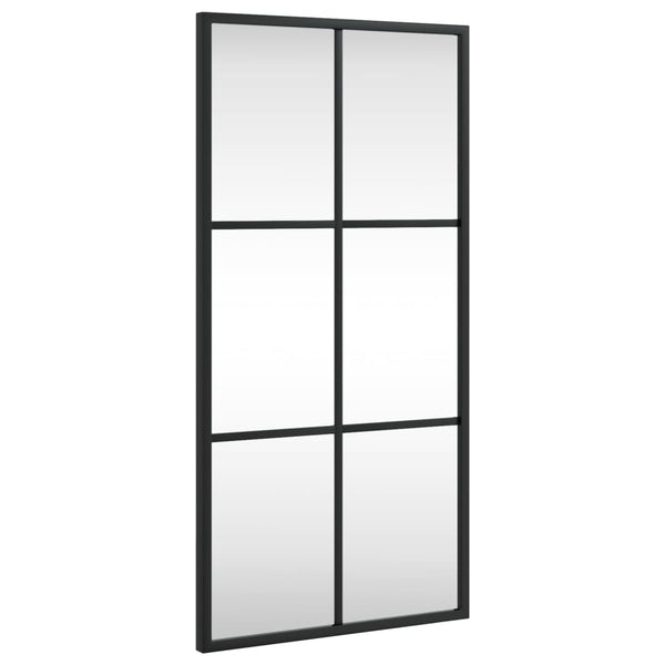 Schwarzer Wandspiegel Puggioli 30x60cm (Rechteck Eisen)