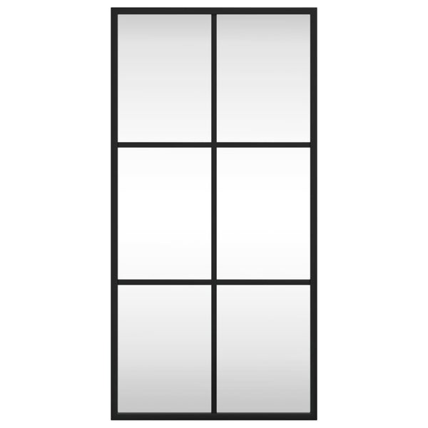 Schwarzer Wandspiegel Puggioli 30x60cm (Rechteck Eisen)