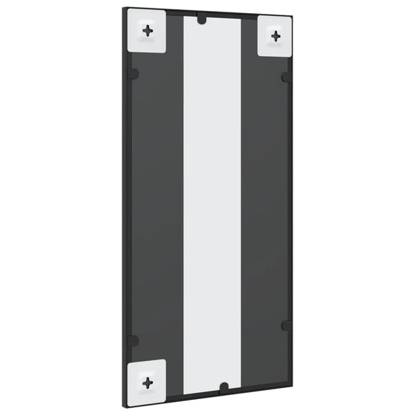 Schwarzer Wandspiegel Puggioli 30x60cm (Rechteck Eisen)