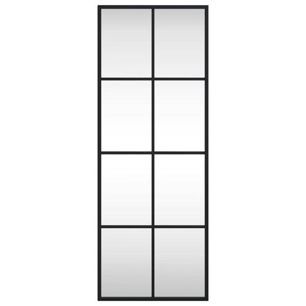 Schwarzer Wandspiegel Puggioli 30x80cm (Rechteck Eisen)